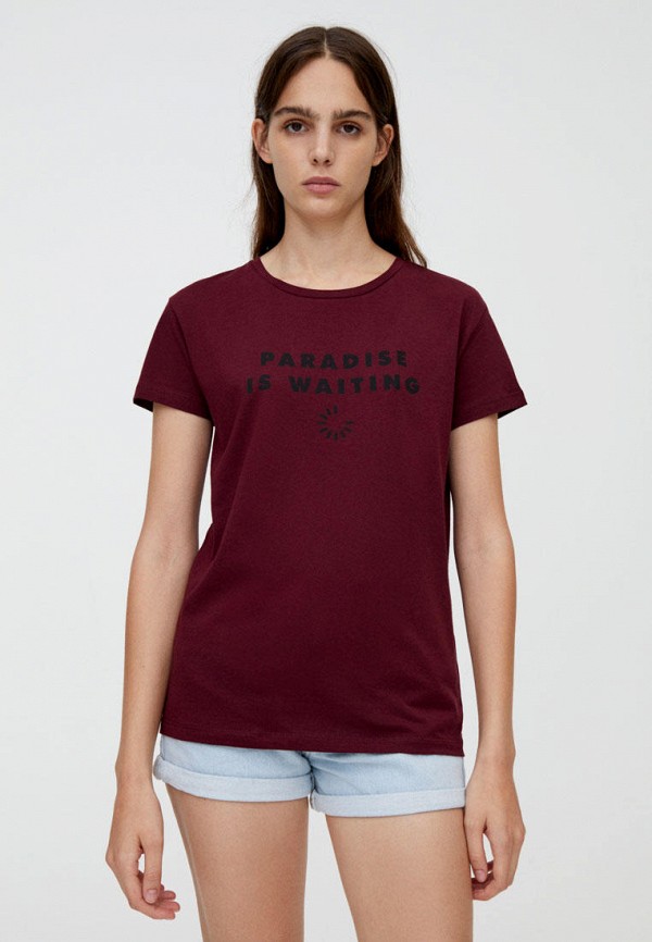 

Футболка Pull&Bear, Бордовый