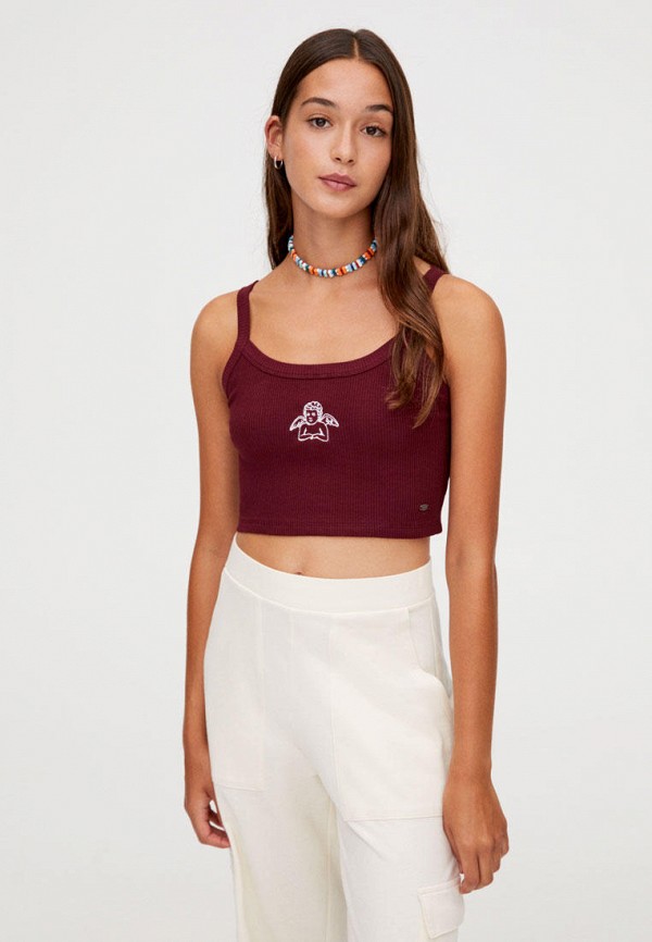 

Топ Pull&Bear, Бордовый