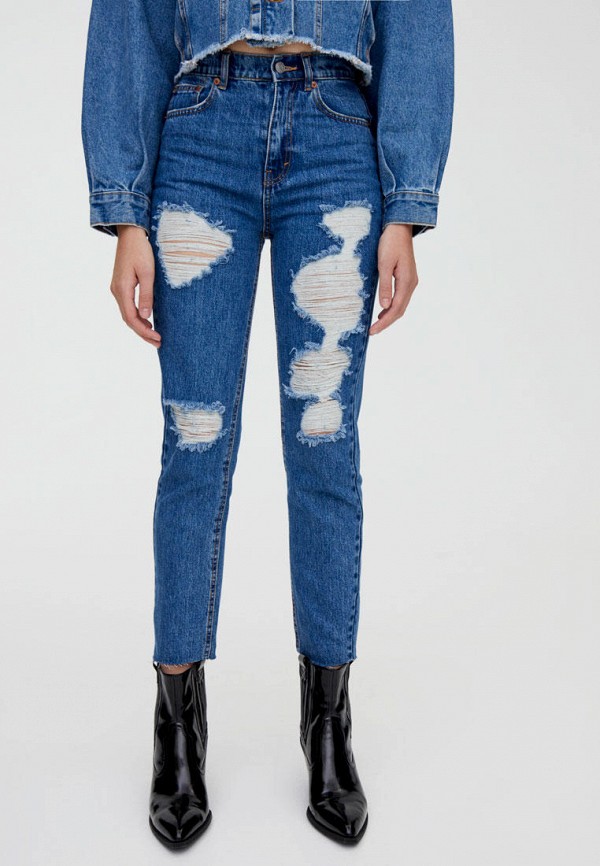 

Джинсы Pull&Bear, Синий, Mom Fit