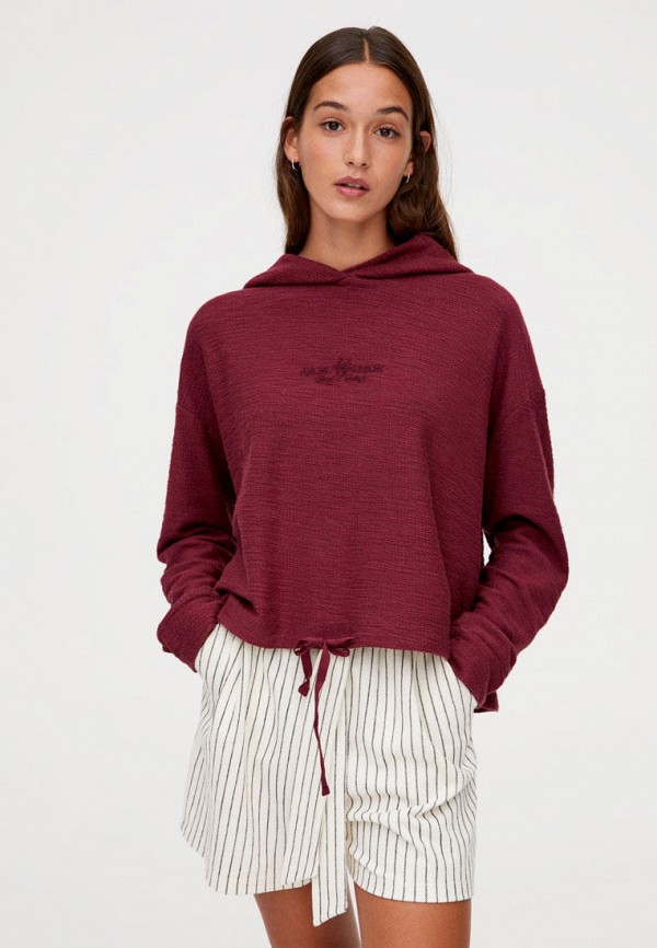 

Худи Pull&Bear, Бордовый