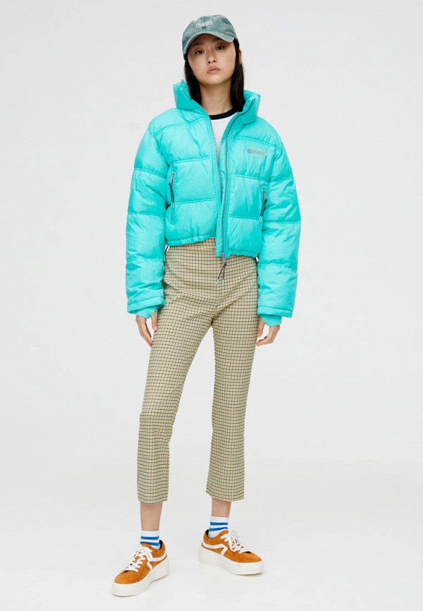 

Куртка утепленная Pull&Bear, Бирюзовый