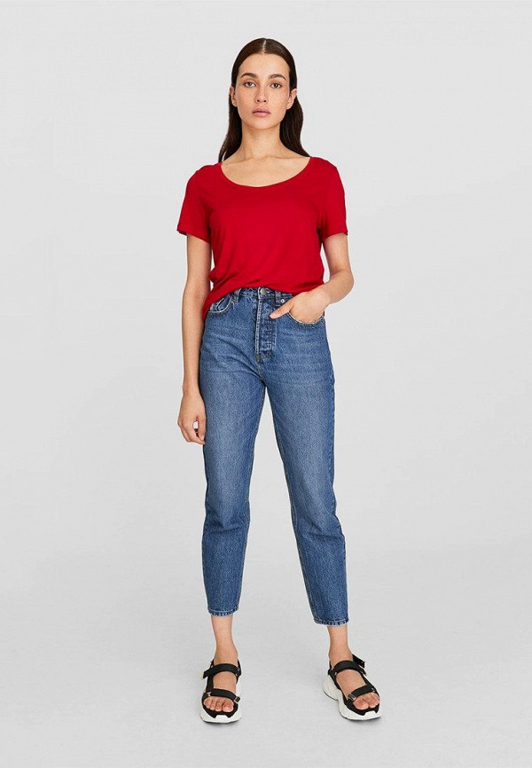 

Футболка Stradivarius, Красный