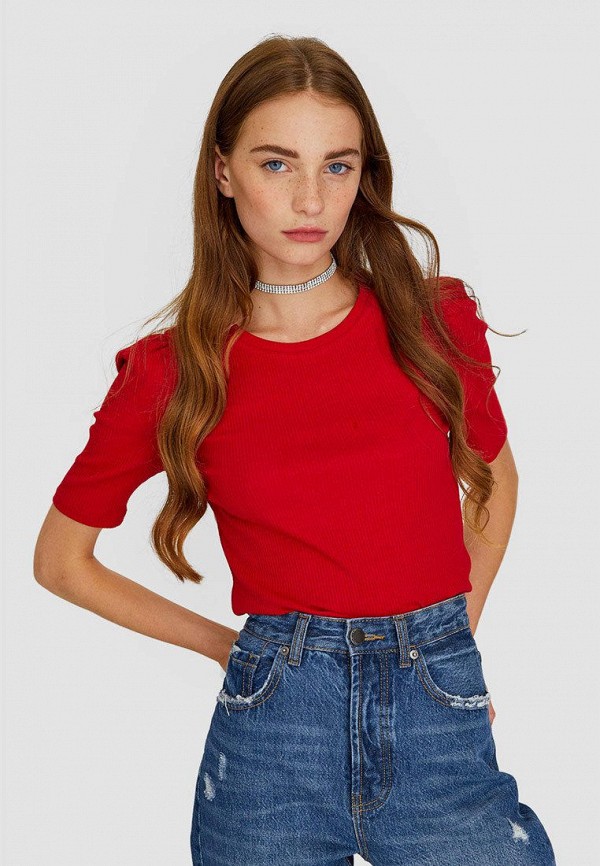 

Футболка Stradivarius, Красный