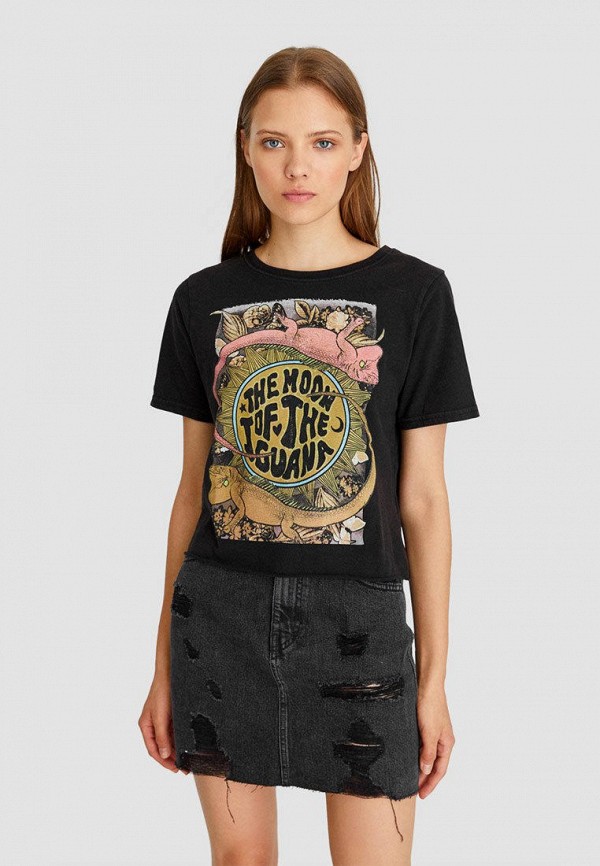 

Футболка Stradivarius, Черный