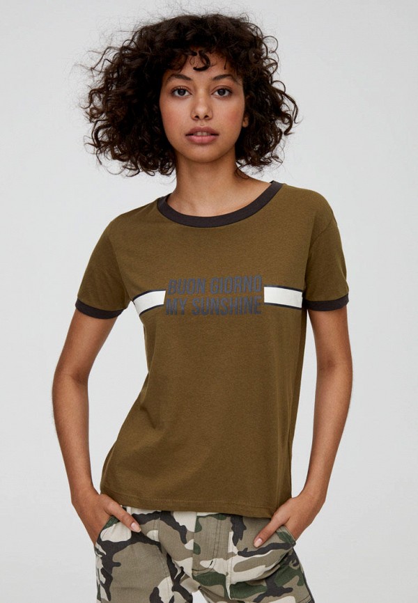 

Футболка Pull&Bear, Хаки