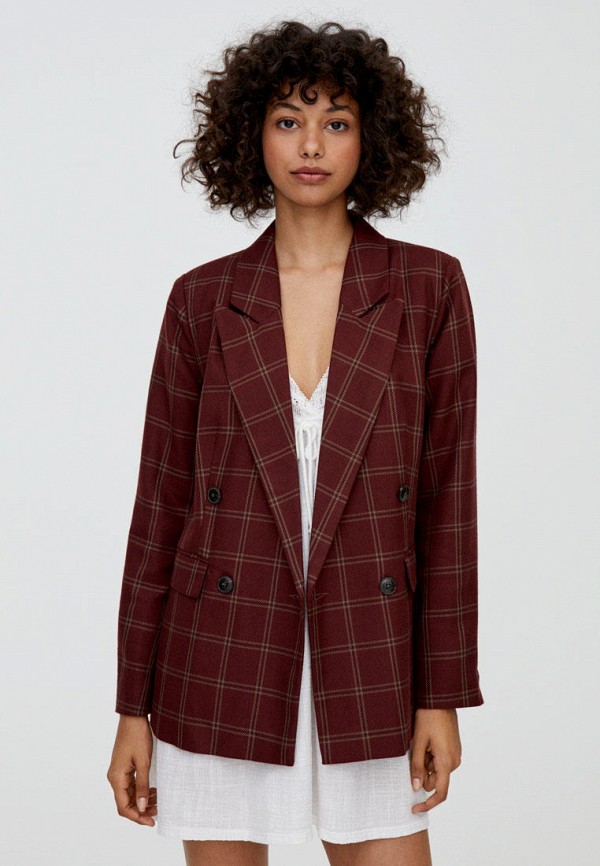

Пиджак Pull&Bear, Бордовый
