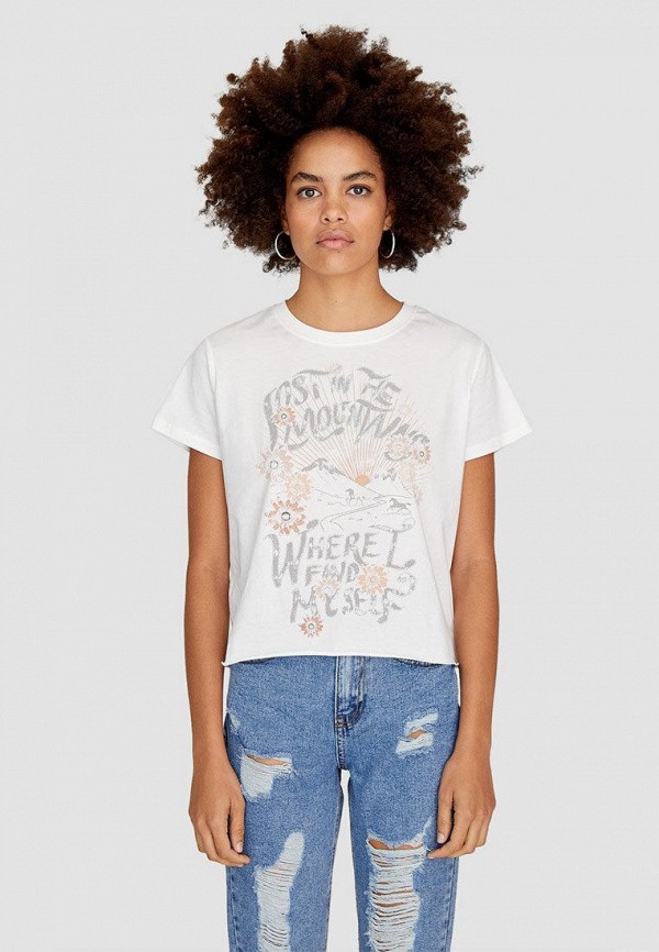 

Футболка Stradivarius, Белый