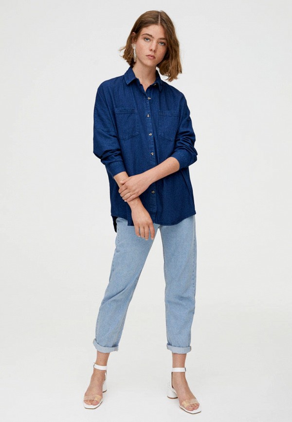 

Рубашка джинсовая Pull&Bear, Синий