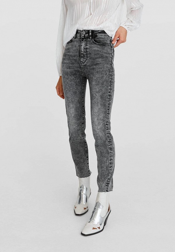 

Джинсы Stradivarius, Серый, MOM SLIM