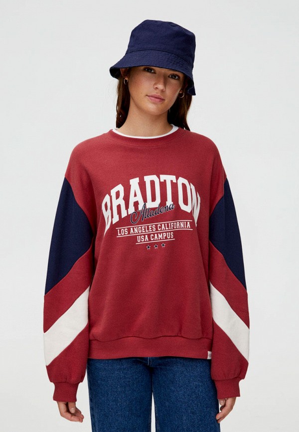 

Свитшот Pull&Bear, Бордовый