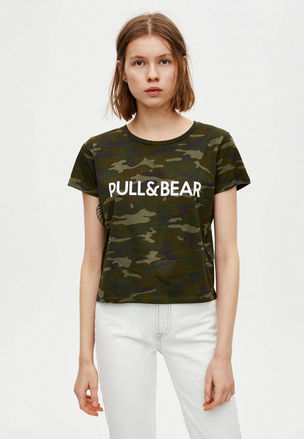 

Футболка Pull&Bear, Хаки