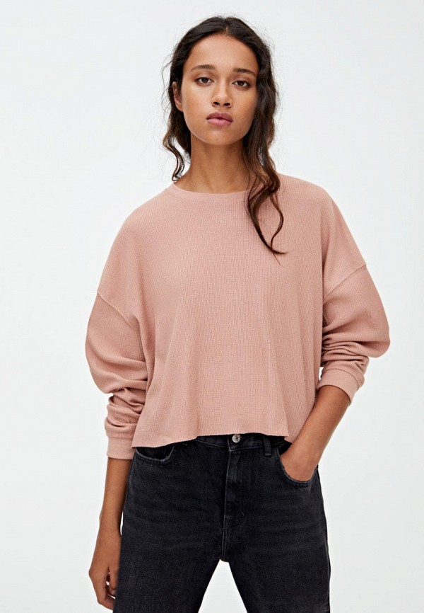 

Лонгслив Pull&Bear, Розовый