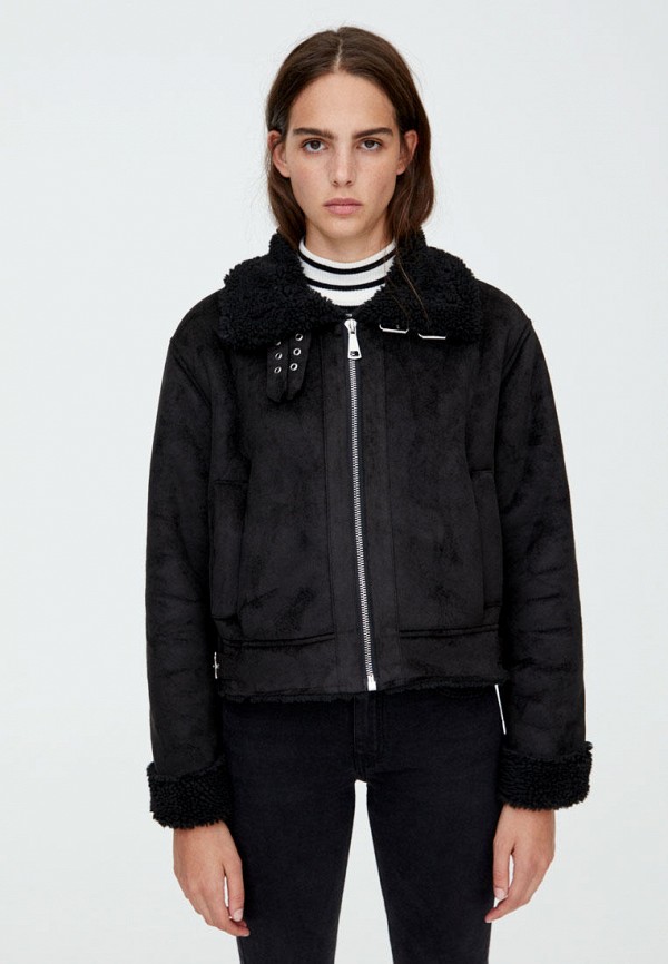 

Дубленка Pull&Bear, Черный
