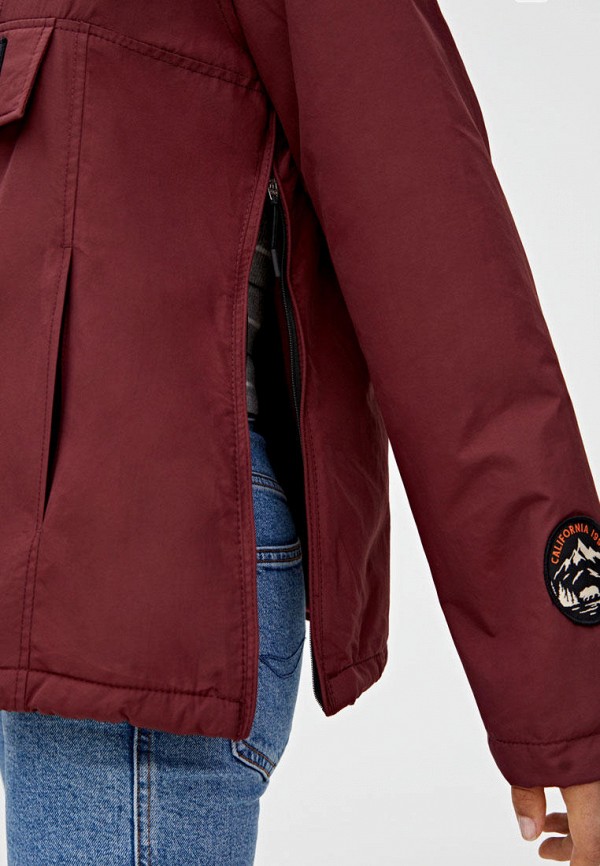 

Куртка утепленная Pull&Bear, Бордовый