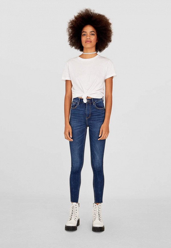

Джинсы Stradivarius, Синий, HIGH WAIST