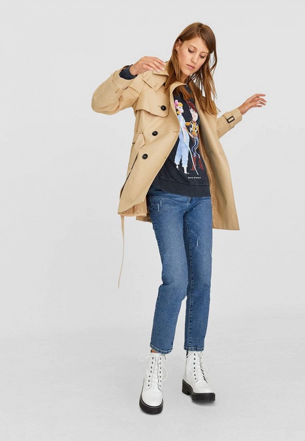 

Плащ Stradivarius, Бежевый