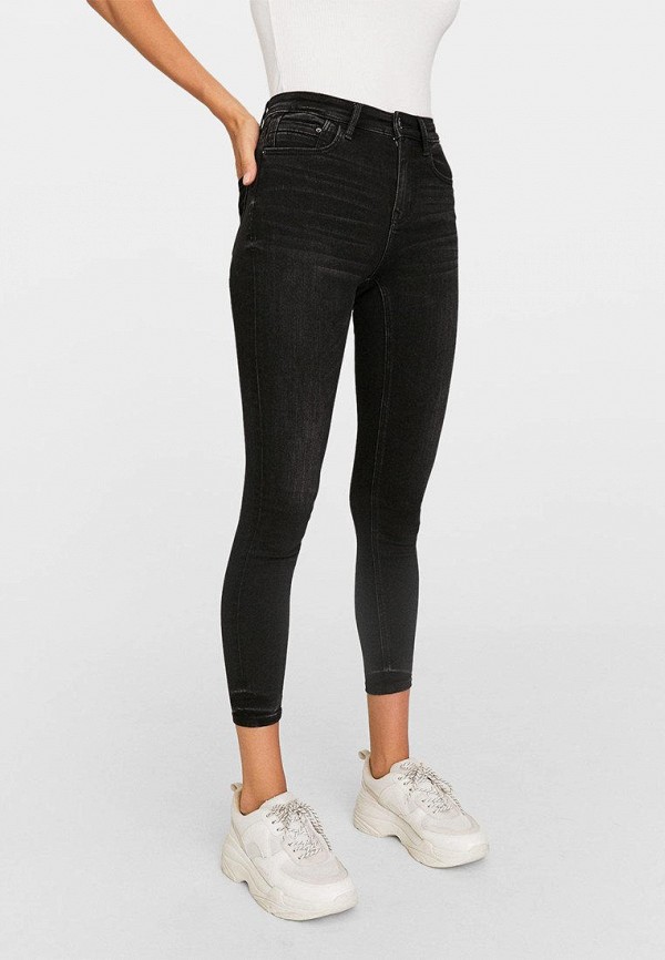 

Джинсы Stradivarius, TALL HIGH WAIST, Черный