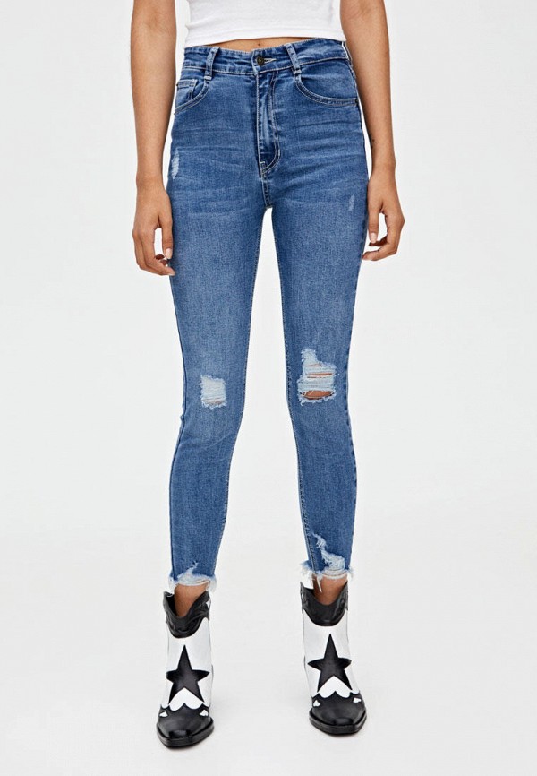 

Джинсы Pull&Bear, Синий, Skinny High waist