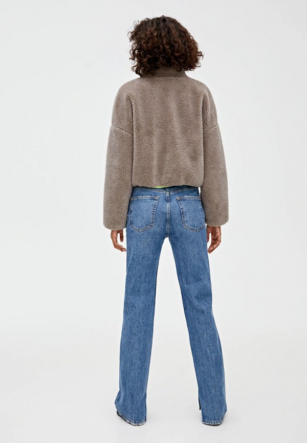 Шуба Pull and Bear. Faux Shearling Jacket Pull and Bear.