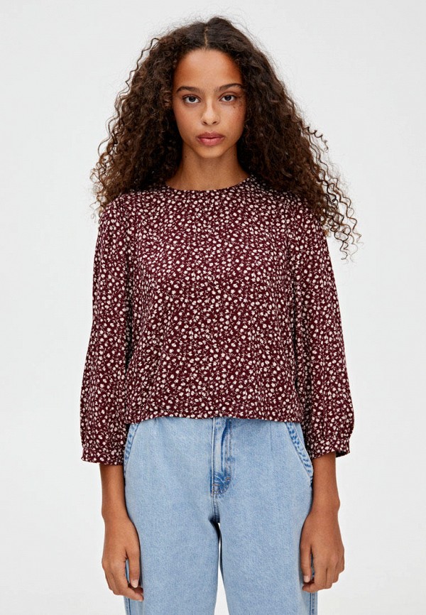 

Блуза Pull&Bear, Бордовый