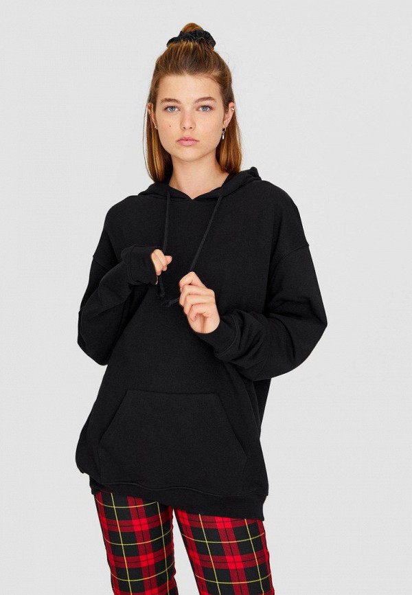 

Свитшот Stradivarius, Черный