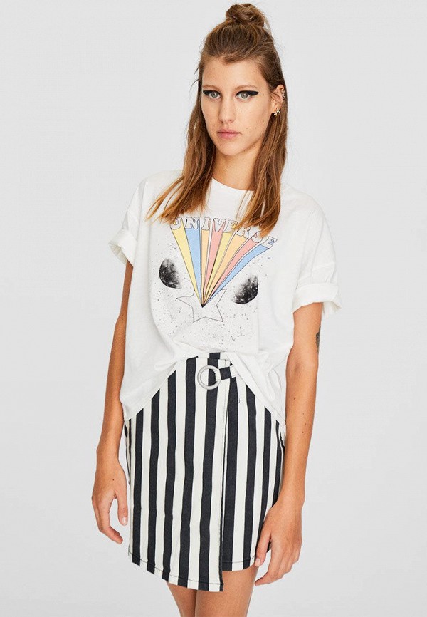 

Футболка Stradivarius, Белый