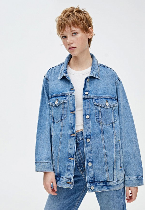 

Куртка джинсовая Pull&Bear, Голубой, STAR WARS Join life