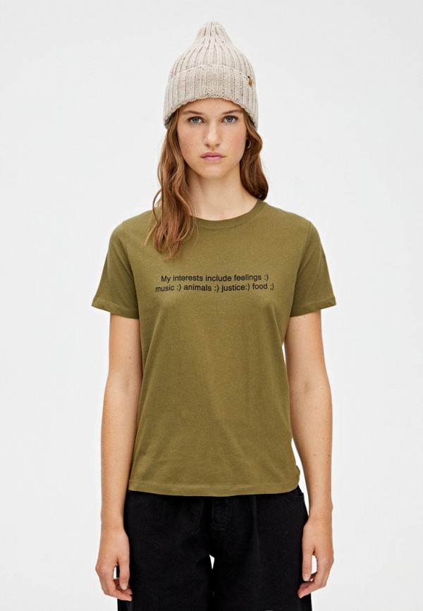 

Футболка Pull&Bear, Хаки