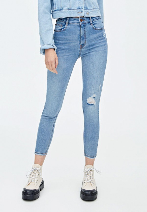 

Джинсы Pull&Bear, Голубой, Skinny High waist