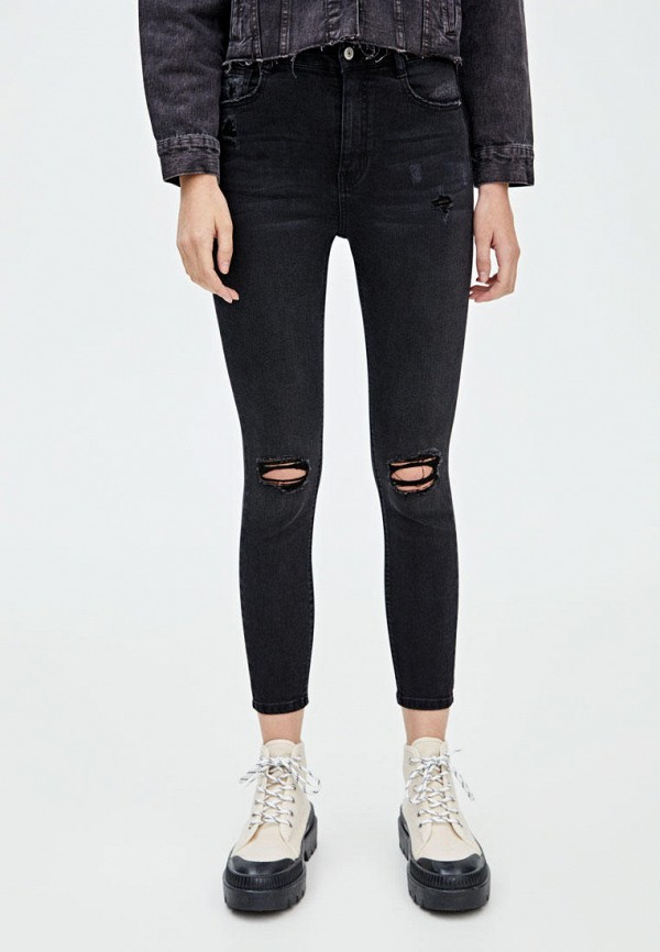 

Джинсы Pull&Bear, Черный, Skinny High waist