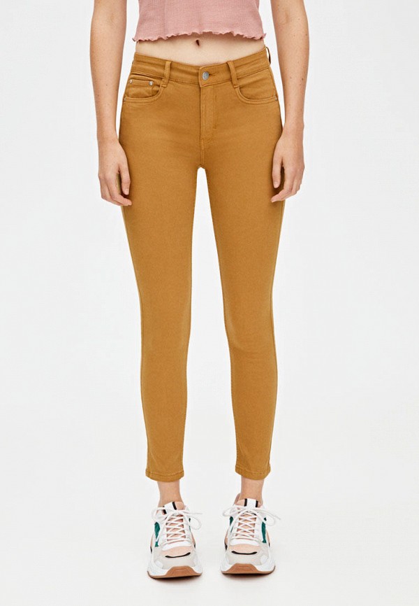 

Брюки Pull&Bear, Коричневый, Push up