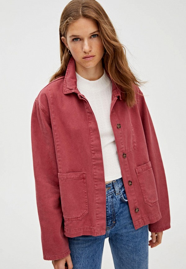 

Куртка джинсовая Pull&Bear, Розовый