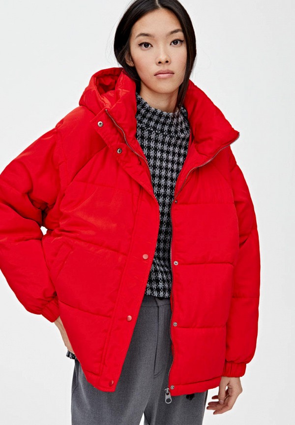 

Куртка утепленная Pull&Bear, Красный
