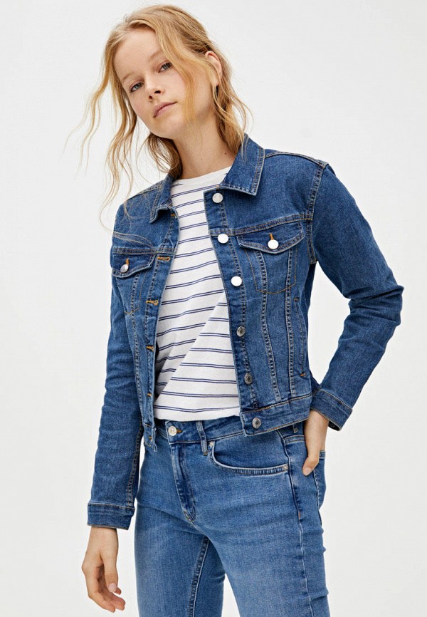 

Куртка джинсовая Pull&Bear, Синий, STAR WARS Join life