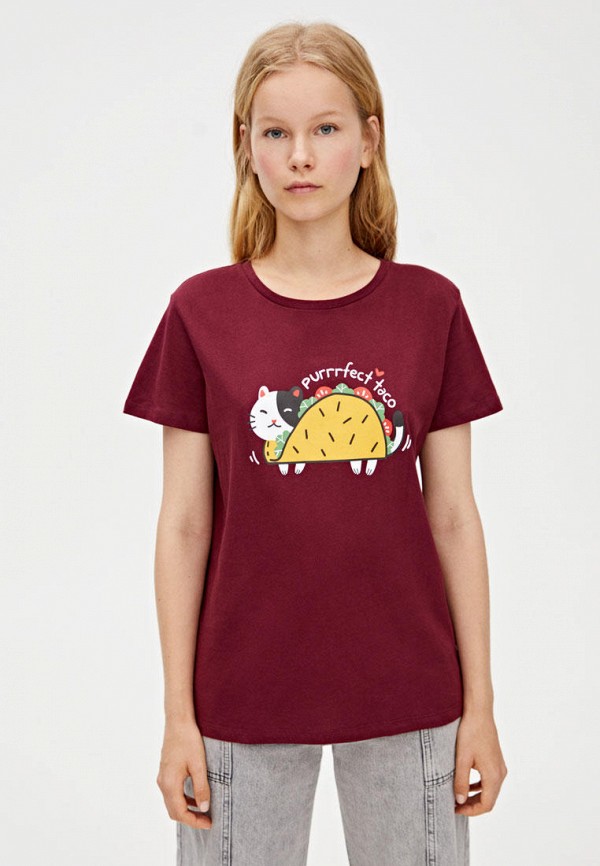 

Футболка Pull&Bear, Бордовый