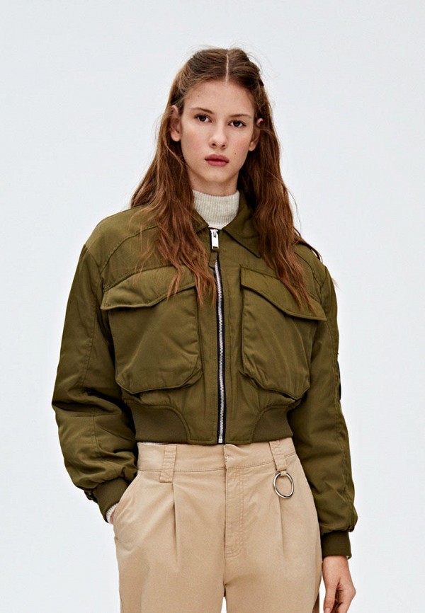 

Куртка утепленная Pull&Bear, Хаки