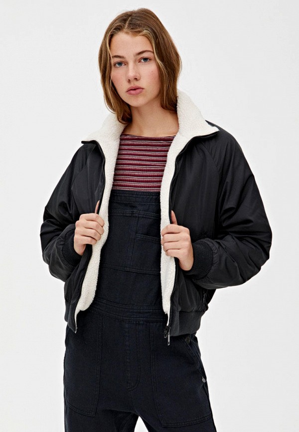 

Куртка утепленная Pull&Bear, Черный