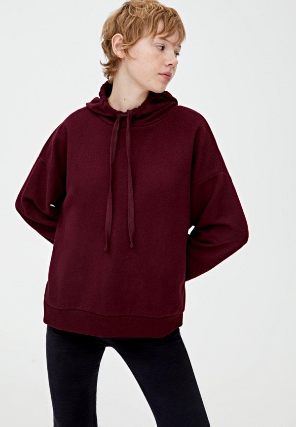 

Худи Pull&Bear, Бордовый