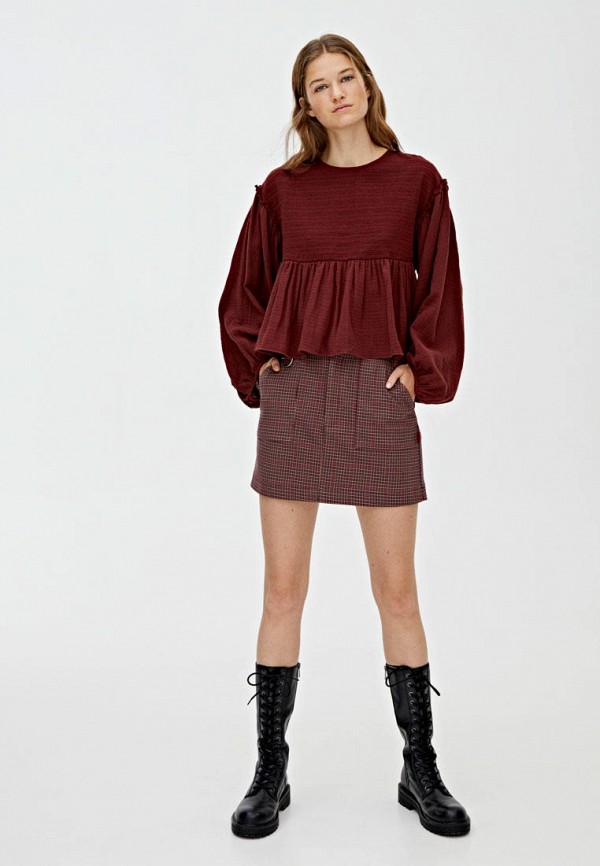 

Рубашка Pull&Bear, Бордовый