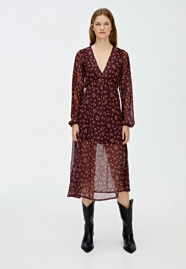

Платье Pull&Bear, Бордовый
