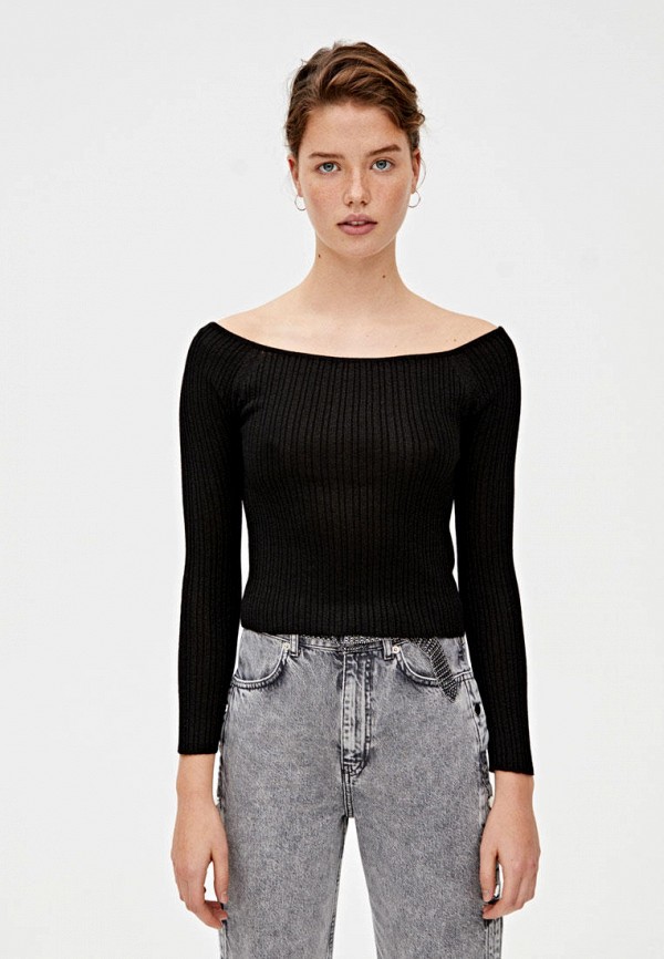 

Лонгслив Pull&Bear, Черный