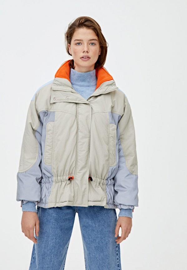 

Куртка утепленная Pull&Bear, Бежевый