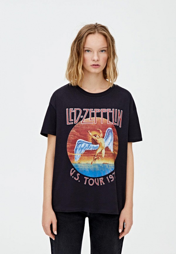 

Футболка Pull&Bear, Черный, LED ZEPPELIN