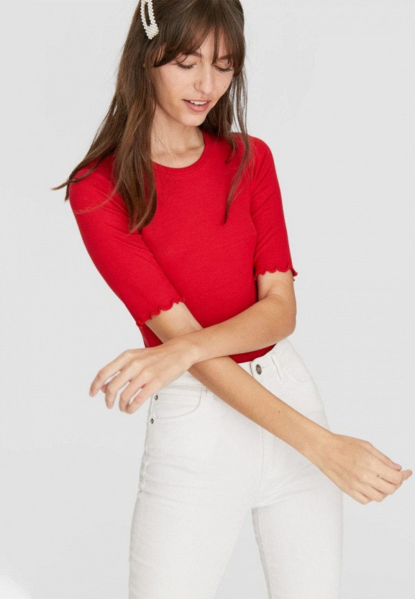 

Футболка Stradivarius, Красный