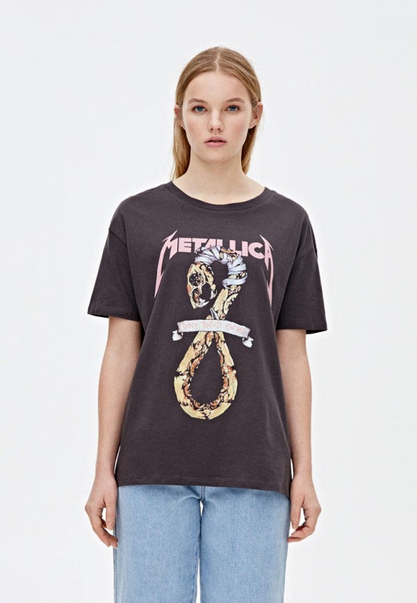 

Футболка Pull&Bear, Серый, METALLICA