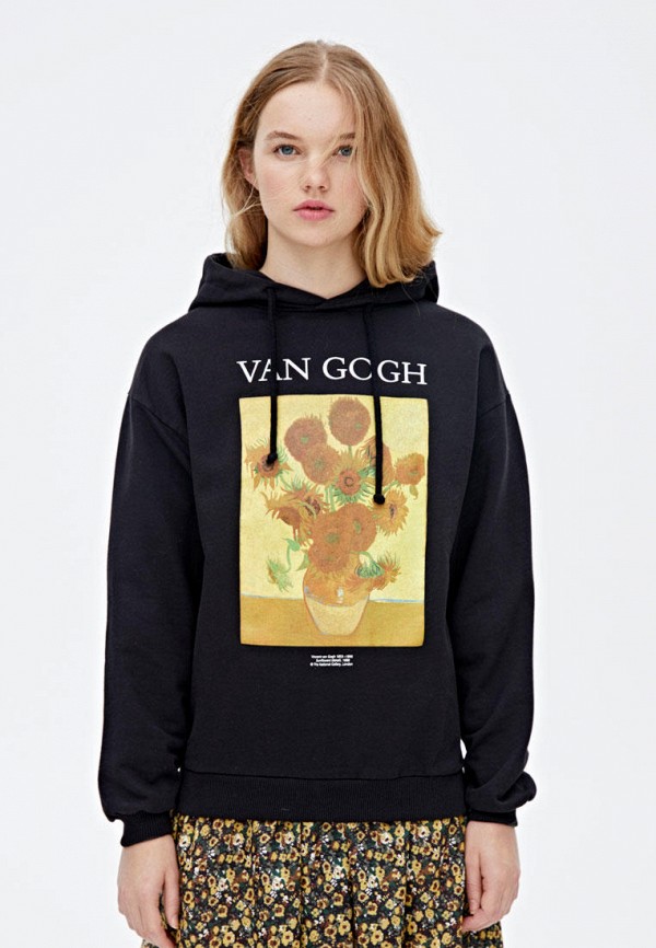 

Худи Pull&Bear, Черный, NATIONAL GALLERY