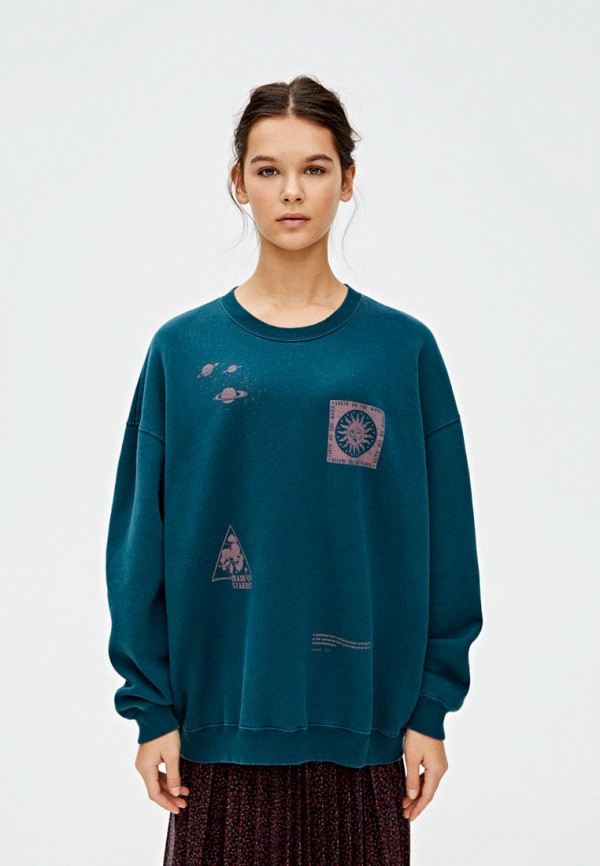 

Свитшот Pull&Bear, Бирюзовый