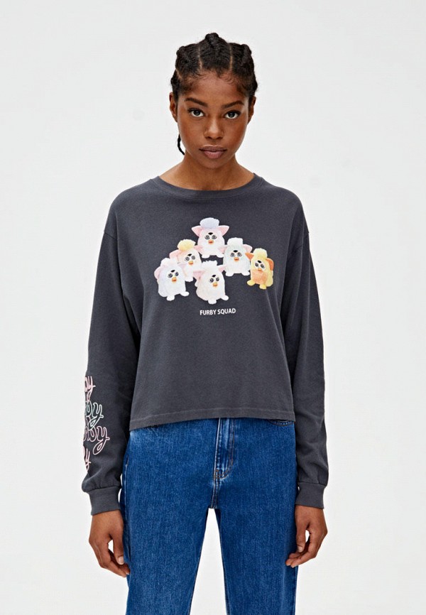 

Лонгслив Pull&Bear, Серый
