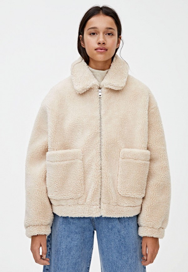 

Шуба Pull&Bear, Бежевый