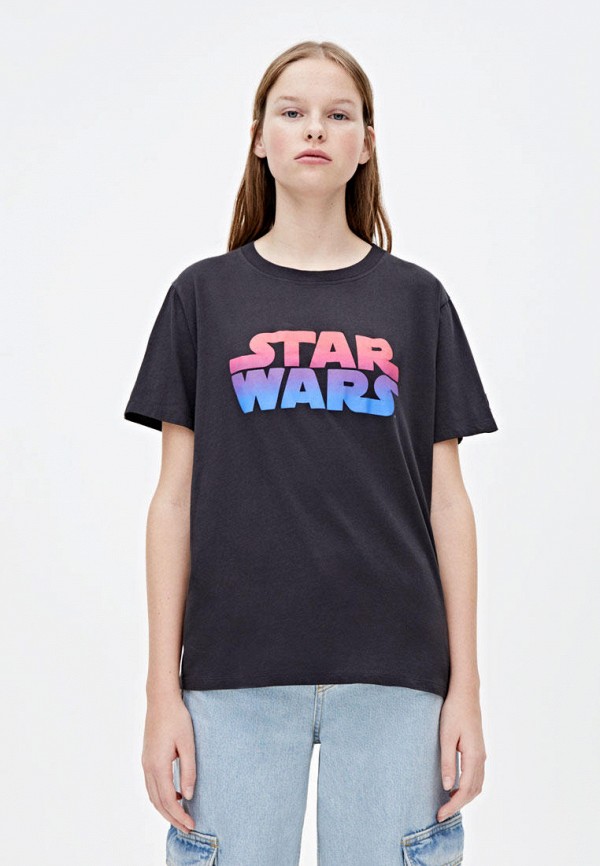 

Футболка Pull&Bear, Серый, DISNEY